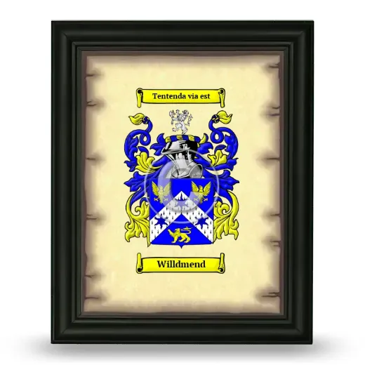Willdmend Coat of Arms Framed - Black