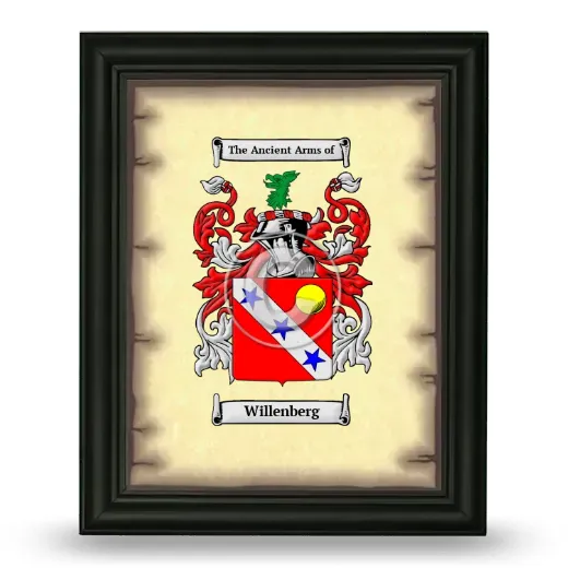 Willenberg Coat of Arms Framed - Black