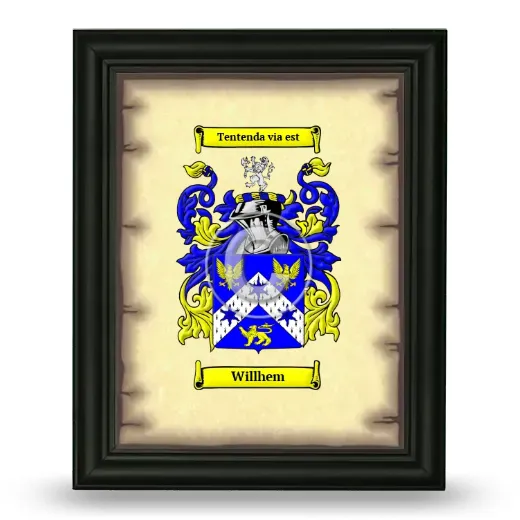 Willhem Coat of Arms Framed - Black