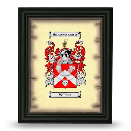 Willims Coat of Arms Framed - Black