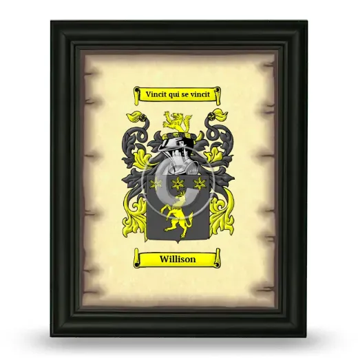Willison Coat of Arms Framed - Black