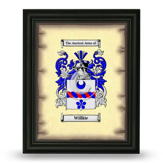 Willkie Coat of Arms Framed - Black