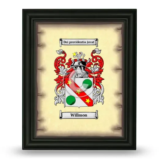 Willmon Coat of Arms Framed - Black
