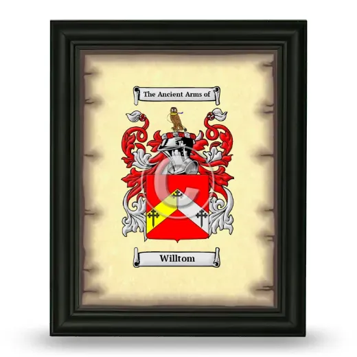Willtom Coat of Arms Framed - Black