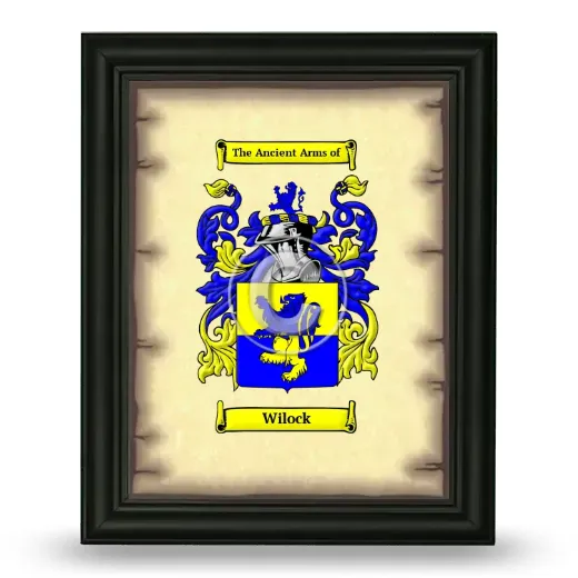 Wilock Coat of Arms Framed - Black