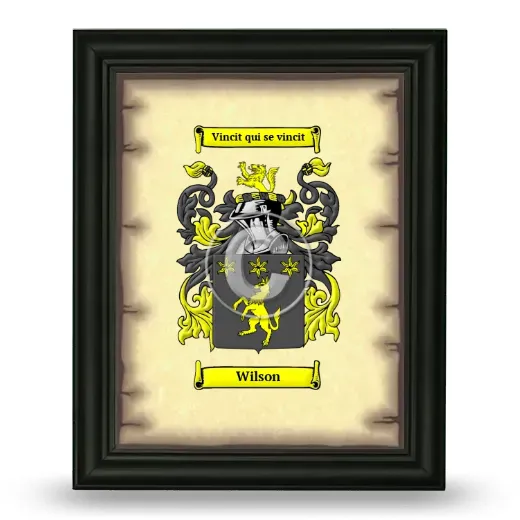 Wilson Coat of Arms Framed - Black