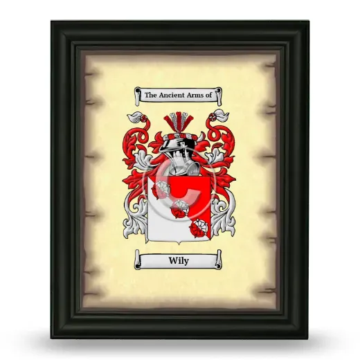 Wily Coat of Arms Framed - Black