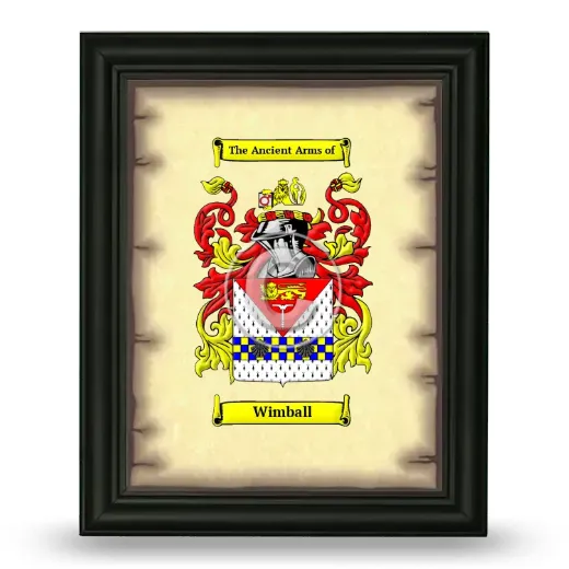 Wimball Coat of Arms Framed - Black