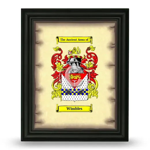 Wimbles Coat of Arms Framed - Black