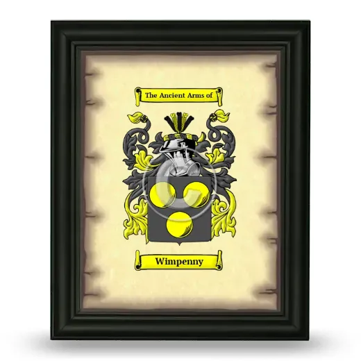 Wimpenny Coat of Arms Framed - Black