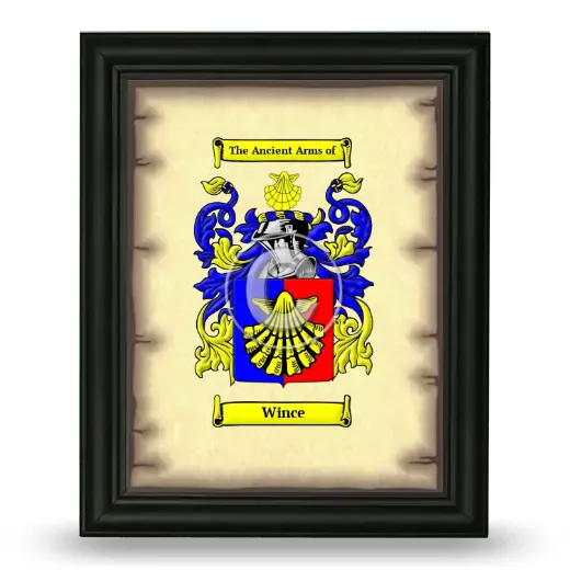 Wince Coat of Arms Framed - Black