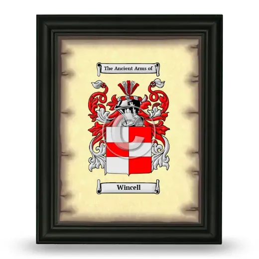 Wincell Coat of Arms Framed - Black