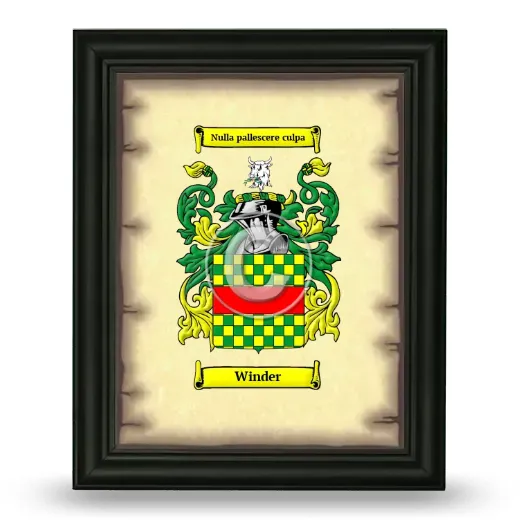 Winder Coat of Arms Framed - Black