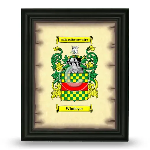 Windeyer Coat of Arms Framed - Black