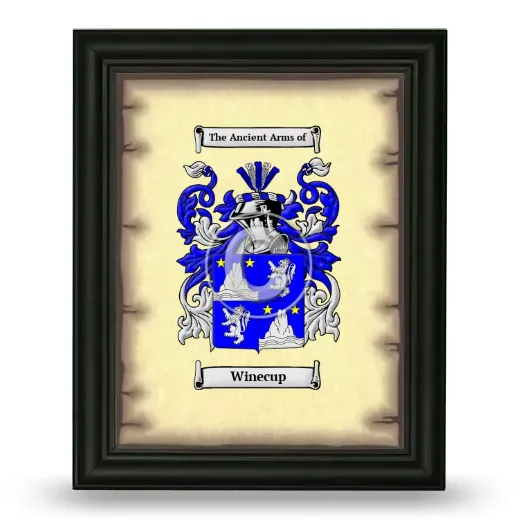 Winecup Coat of Arms Framed - Black