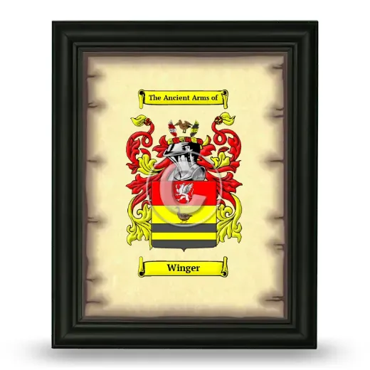 Winger Coat of Arms Framed - Black