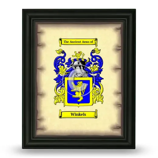 Winkels Coat of Arms Framed - Black