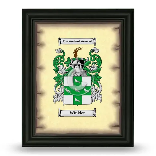 Winkler Coat of Arms Framed - Black