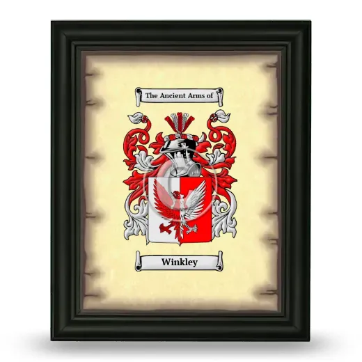 Winkley Coat of Arms Framed - Black