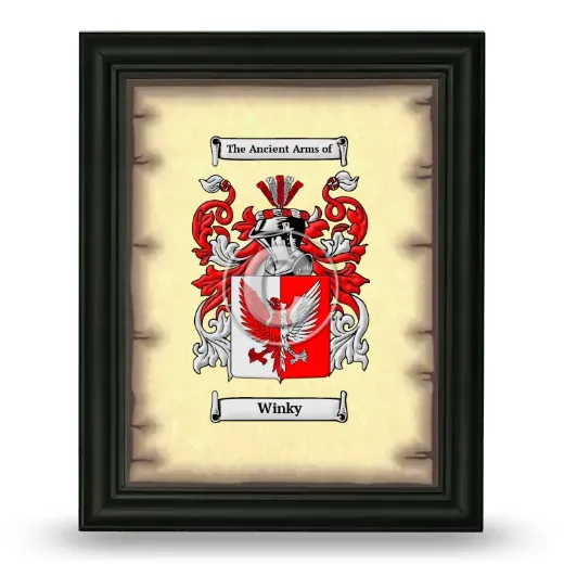Winky Coat of Arms Framed - Black