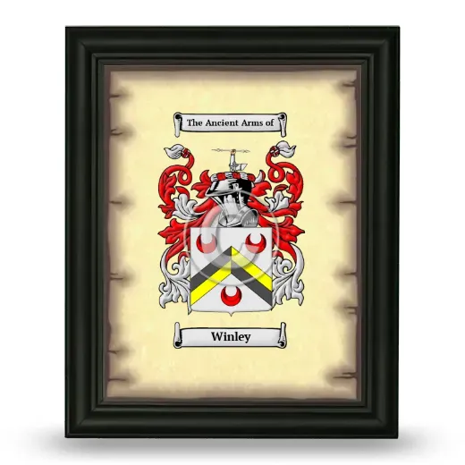 Winley Coat of Arms Framed - Black