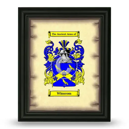 Winscom Coat of Arms Framed - Black