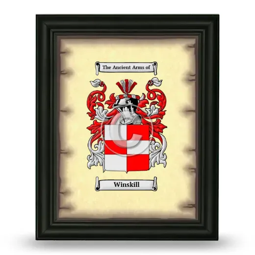 Winskill Coat of Arms Framed - Black
