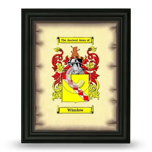 Winslow Coat of Arms Framed - Black