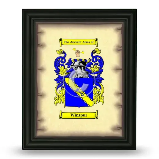 Winspur Coat of Arms Framed - Black