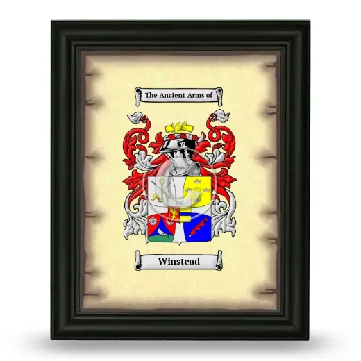 Winstead Coat of Arms Framed - Black