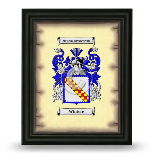 Wintere Coat of Arms Framed - Black