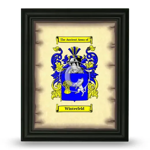 Winterfeld Coat of Arms Framed - Black
