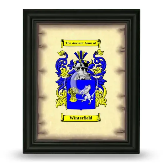Winterfield Coat of Arms Framed - Black