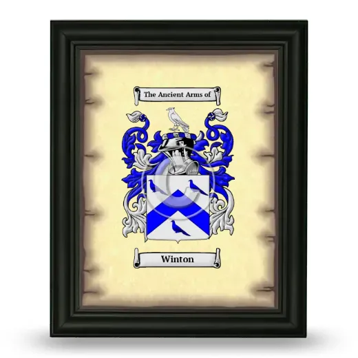Winton Coat of Arms Framed - Black