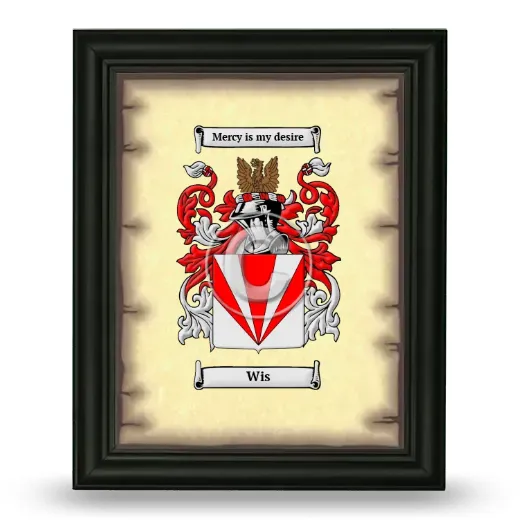 Wis Coat of Arms Framed - Black