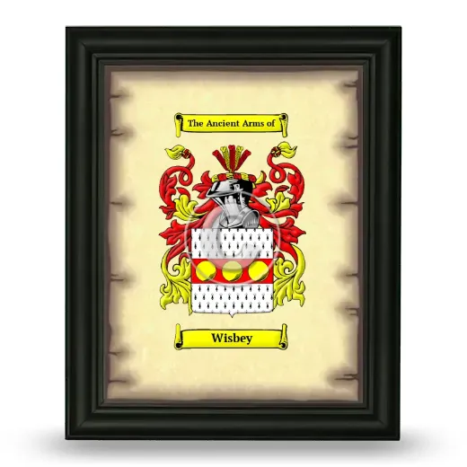 Wisbey Coat of Arms Framed - Black
