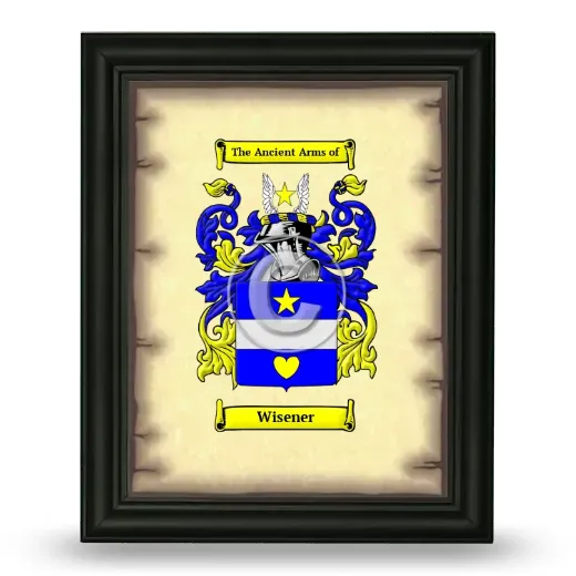Wisener Coat of Arms Framed - Black