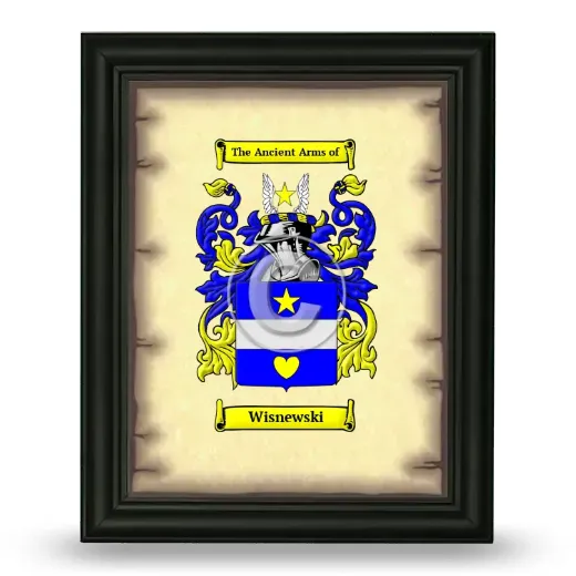 Wisnewski Coat of Arms Framed - Black