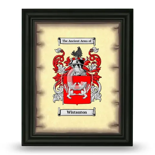 Wistanton Coat of Arms Framed - Black