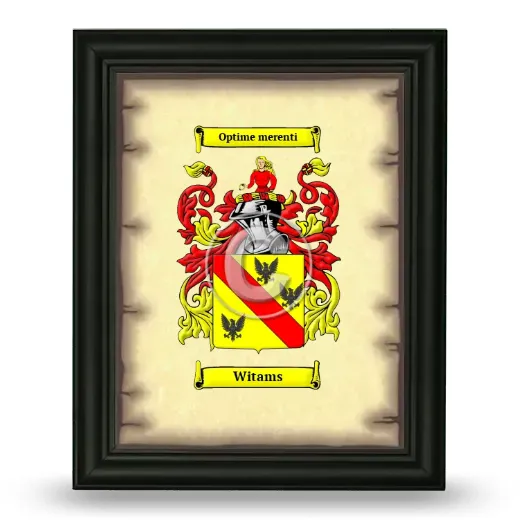 Witams Coat of Arms Framed - Black