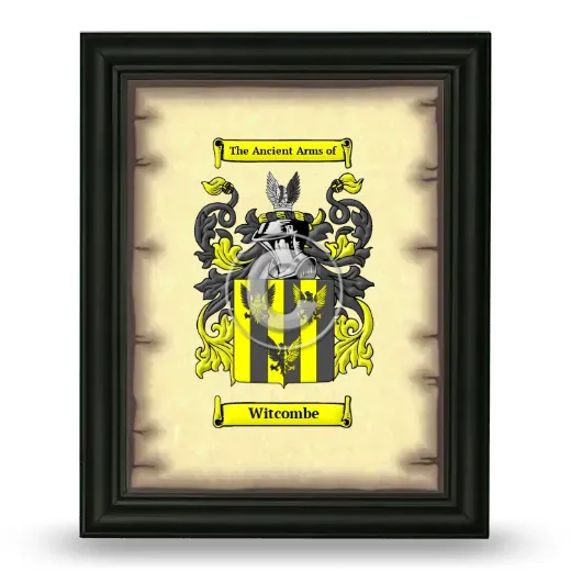 Witcombe Coat of Arms Framed - Black