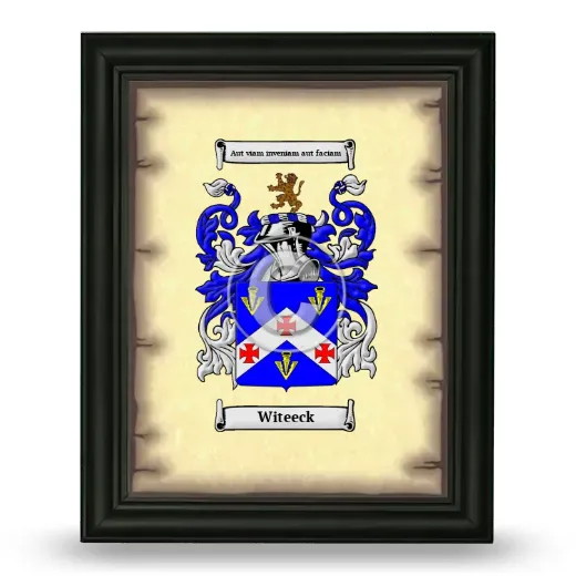 Witeeck Coat of Arms Framed - Black