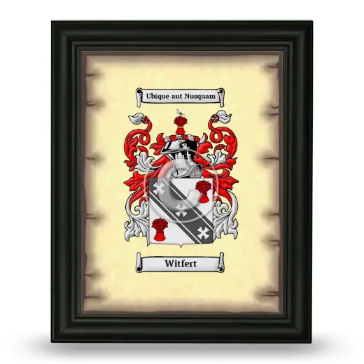 Witfert Coat of Arms Framed - Black