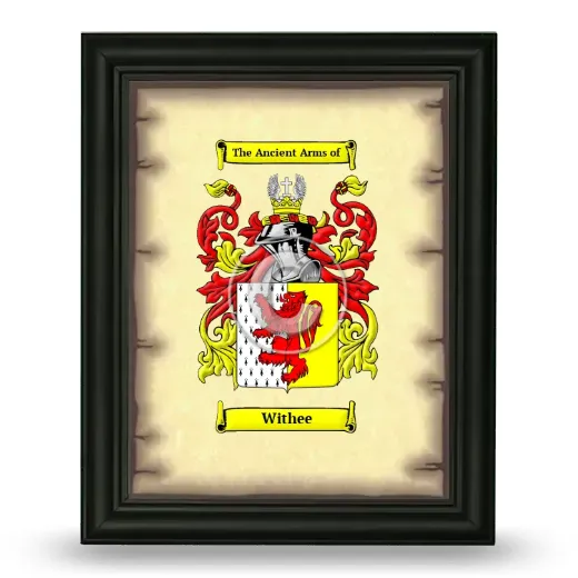 Withee Coat of Arms Framed - Black