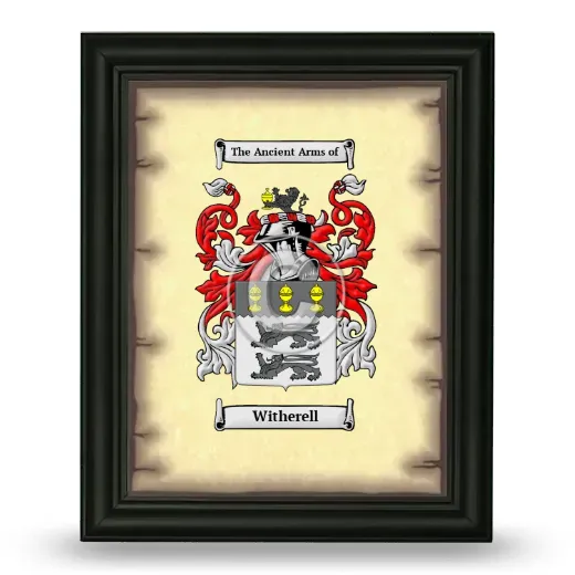 Witherell Coat of Arms Framed - Black