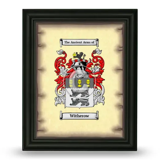 Witherow Coat of Arms Framed - Black