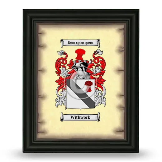 Withwork Coat of Arms Framed - Black