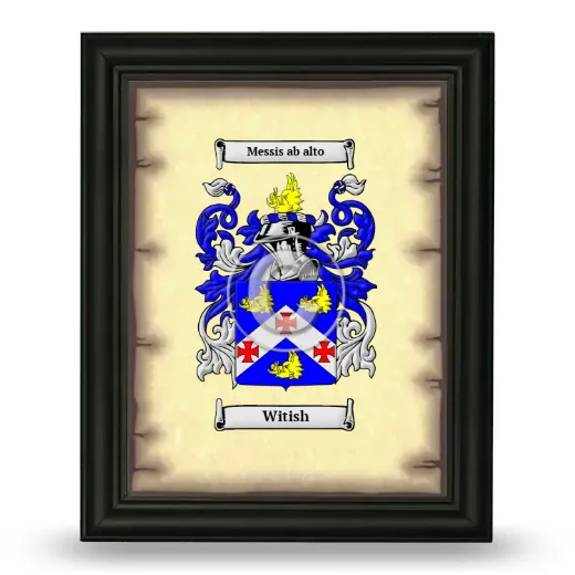Witish Coat of Arms Framed - Black