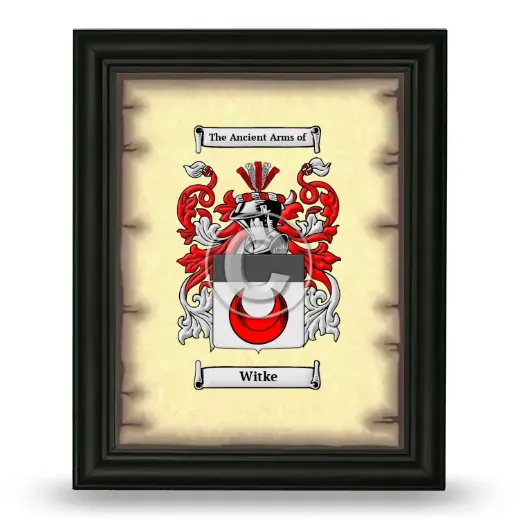 Witke Coat of Arms Framed - Black