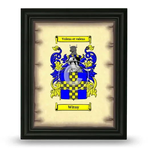 Witny Coat of Arms Framed - Black